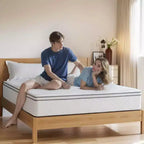 Matelas hybride de 25 cm, taille complète – Mousse à mémoire de forme infusée de gel, ressorts ensachés, respirant, durable, matelas en boîte