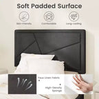 Costway Twin/Full/Queen Size Bed Frame with High Headboard & Wooden Slats No Box Spring Needed