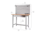 Seville Classics UltraHD Lighted Workcenter w/ Wood Top and Pegboard