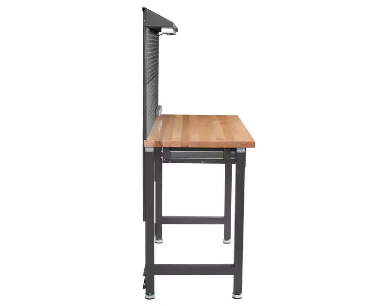 Seville Classics UltraHD Lighted Workcenter w/ Wood Top and Pegboard