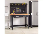 Seville Classics UltraHD Lighted Workcenter w/ Wood Top and Pegboard