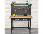 Seville Classics UltraHD Lighted Workcenter w/ Wood Top and Pegboard