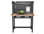 Seville Classics UltraHD Lighted Workcenter w/ Wood Top and Pegboard