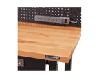 Seville Classics UltraHD Lighted Workcenter w/ Wood Top and Pegboard