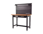 Seville Classics UltraHD Lighted Workcenter w/ Wood Top and Pegboard