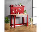 Seville Classics UltraHD Lighted Workcenter w/ Wood Top and Pegboard