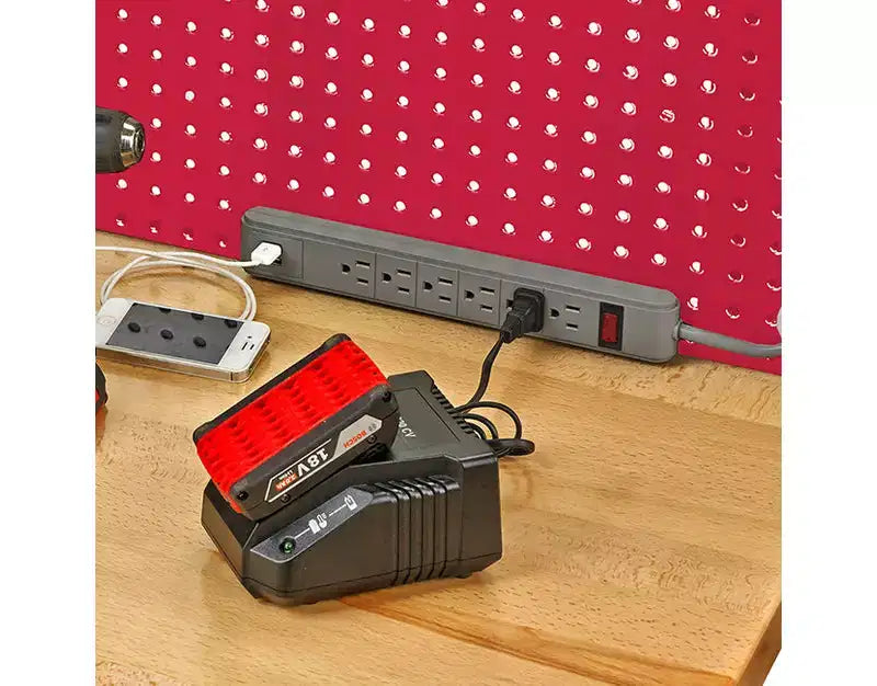Seville Classics UltraHD Lighted Workcenter w/ Wood Top and Pegboard