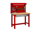 Seville Classics UltraHD Lighted Workcenter w/ Wood Top and Pegboard