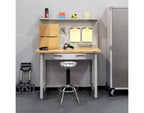 Seville Classics UltraHD Lighted Workcenter w/ Wood Top and Pegboard
