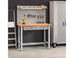 Seville Classics UltraHD Lighted Workcenter w/ Wood Top and Pegboard