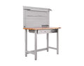 Seville Classics UltraHD Lighted Workcenter w/ Wood Top and Pegboard