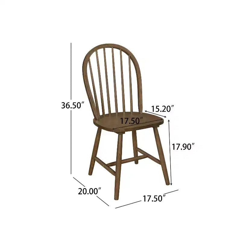Christopher Knight Home Jafet Chaises de salle à manger sans accoudoirs à dossier haut en fuseau de ferme (Lot de 2)
