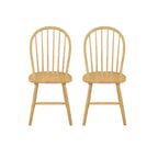 Christopher Knight Home Jafet Chaises de salle à manger sans accoudoirs à dossier haut en fuseau de ferme (Lot de 2)