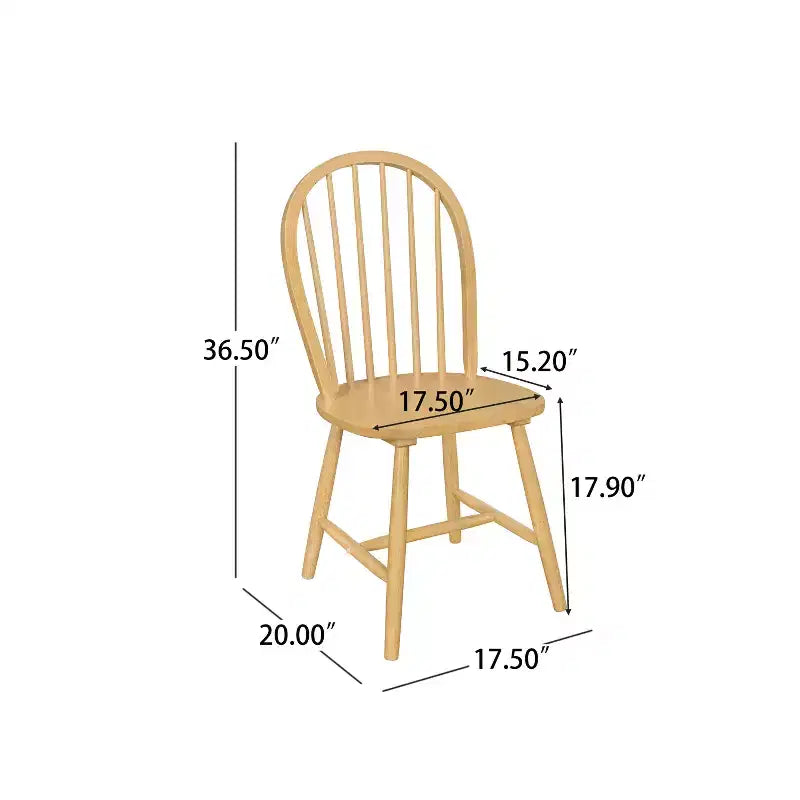 Christopher Knight Home Jafet Chaises de salle à manger sans accoudoirs à dossier haut en fuseau de ferme (Lot de 2)
