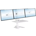 Triple Monitor Electric Standing Desk Converter - 3 Monitor Standing Desk, Height Adjustable