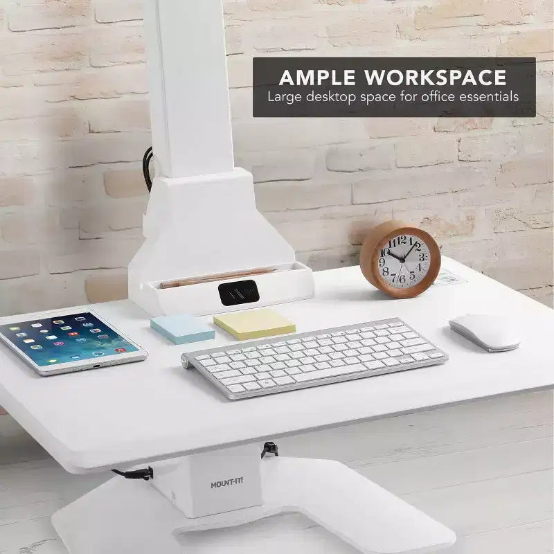 Convertisseur de bureau électrique à trois moniteurs - Bureau debout à 3 moniteurs, réglable en hauteur
