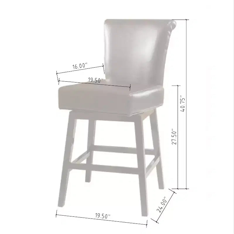 Tabouret de bar pivotant Chaise de comptoir Chaise de salle à manger Tabouret de cuisine de pub - ModernLuxe