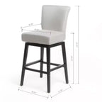 Tabouret de bar pivotant Chaise de comptoir Chaise de salle à manger Tabouret de cuisine de pub - ModernLuxe