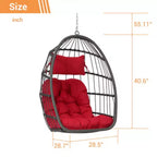 Fauteuil suspendu œuf en rotin pour jardin extérieur, chaise suspendue pour chambre, salon, balcon