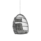 Fauteuil suspendu œuf en rotin pour jardin extérieur, chaise suspendue pour chambre, salon, balcon