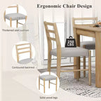 Ensemble de salle à manger 7 pièces en bois Whisen, table extensible multifonctionnelle, 12 rallonges et 2 tiroirs, 6 chaises de salle à manger
