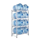 VEVOR 4 Tiers Water Jug Holder, 5 Gallon Water Bottle Holder, Double Row Water Bottle Rack for 8 Bottles, Heavy Duty Water Jug Rack