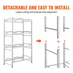Porte-bouteilles d'eau VEVOR à 4 niveaux, support de bouteilles d'eau de 19 litres, étagère à double rangée pour 8 bouteilles, étagère robuste pour bidons d'eau