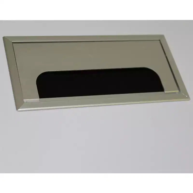 eHemco Office Desk with 2 Drawers in Light Gray Top and Metal Frame Base in Black