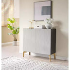 Kings Brand Furniture Armoire de rangement à 2 portes – Buffet d'appoint avec rangement pour salon, couloir, cuisine, salle à manger ou entrée