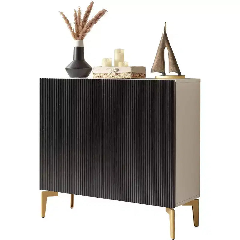 Kings Brand Furniture Armoire de rangement à 2 portes – Buffet d'appoint avec rangement pour salon, couloir, cuisine, salle à manger ou entrée