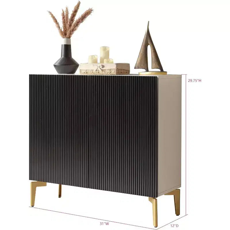 Kings Brand Furniture Armoire de rangement à 2 portes – Buffet d'appoint avec rangement pour salon, couloir, cuisine, salle à manger ou entrée