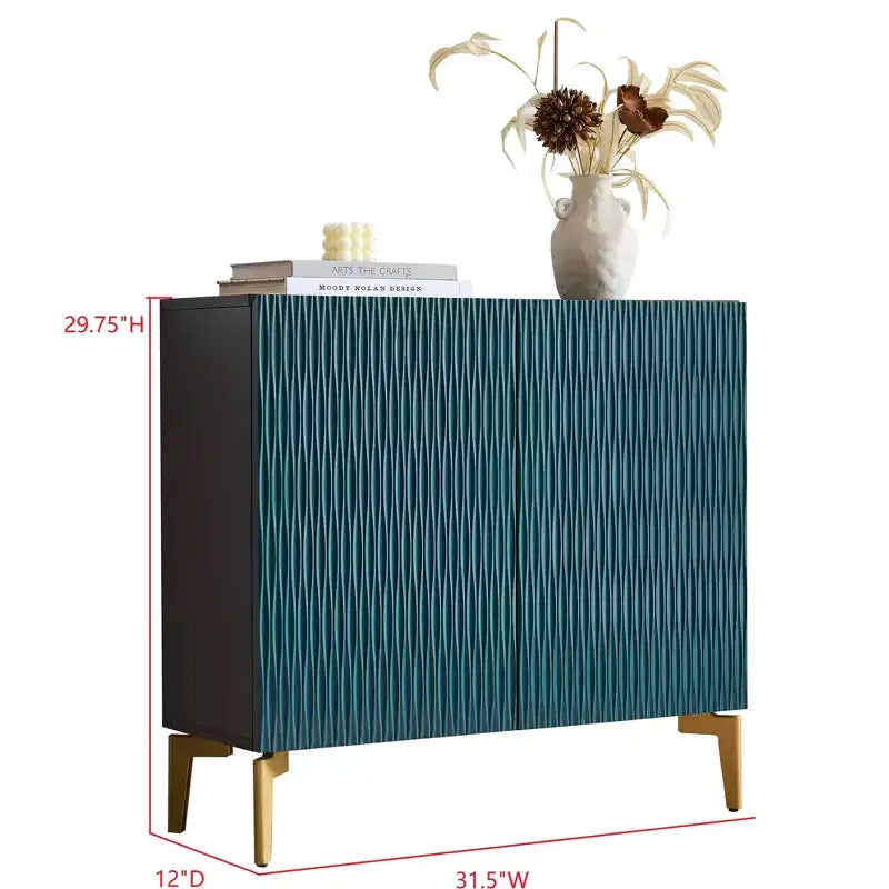 Kings Brand Furniture Armoire de rangement à 2 portes – Buffet d'appoint avec rangement pour salon, couloir, cuisine, salle à manger ou entrée