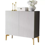 Kings Brand Furniture Armoire de rangement à 2 portes – Buffet d'appoint avec rangement pour salon, couloir, cuisine, salle à manger ou entrée