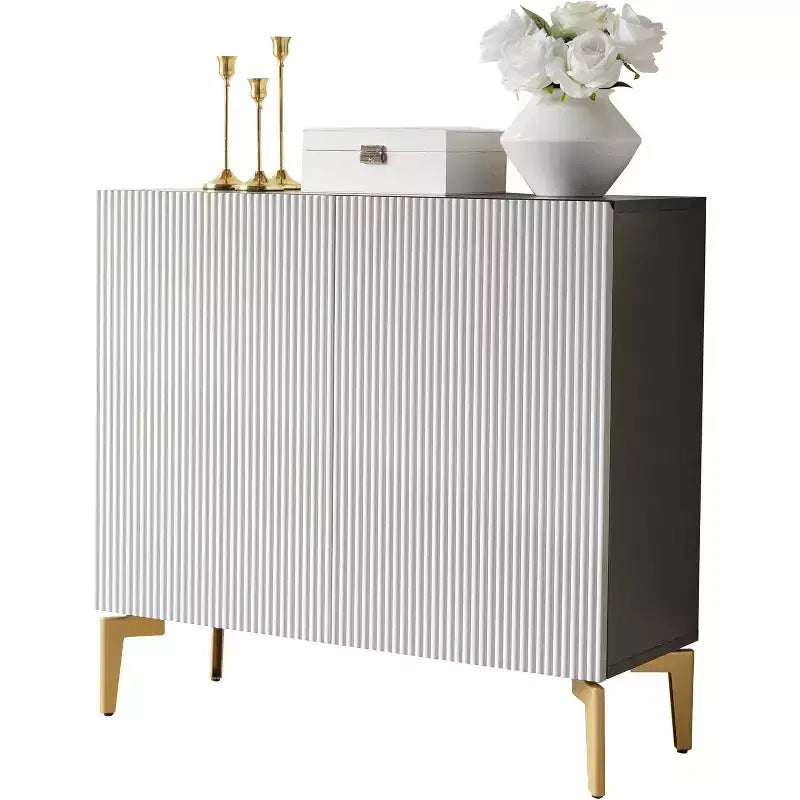 Kings Brand Furniture Armoire de rangement à 2 portes – Buffet d'appoint avec rangement pour salon, couloir, cuisine, salle à manger ou entrée