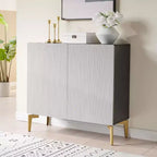 Kings Brand Furniture 2-Door Storage Cabinet  Accent Sideboard Buffet Storage Cabinet for Living Room, Hallway, Kitchen, Dining Room, or Entryway