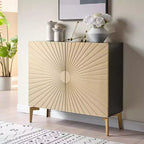 Kings Brand Furniture Armoire de rangement à 2 portes – Buffet d'appoint avec rangement pour salon, couloir, cuisine, salle à manger ou entrée