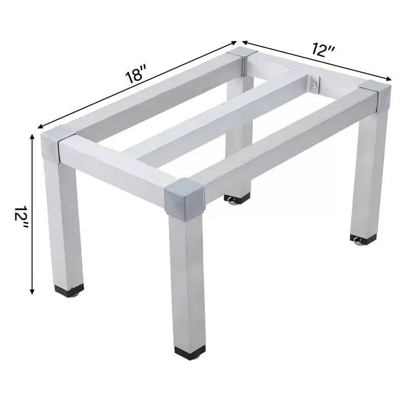 Étagère de stockage en aluminium, capacité de 450 kg, étagère basse pour le stockage hors sol dans les restaurants, les cuisines et les épiceries