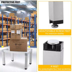 Étagère de stockage en aluminium, capacité de 450 kg, étagère basse pour le stockage hors sol dans les restaurants, les cuisines et les épiceries