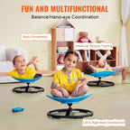 Chaise pivotante VEVOR pour enfants, capacité de 100 kg, chaise sensorielle rotative, chaise sensorielle pour enfants autistes avec base métallique antidérapante, bleue