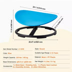 Chaise pivotante VEVOR pour enfants, capacité de 100 kg, chaise sensorielle rotative, chaise sensorielle pour enfants autistes avec base métallique antidérapante, bleue