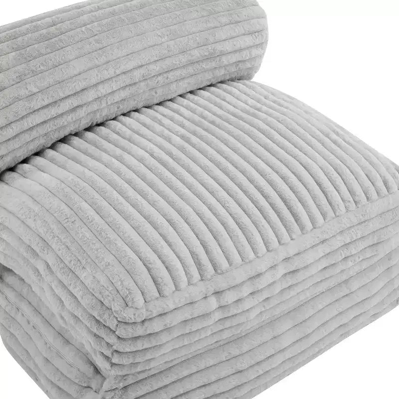 Christopher Knight Home Maegan – Pouf convertible moderne pliable en fausse fourrure avec oreiller