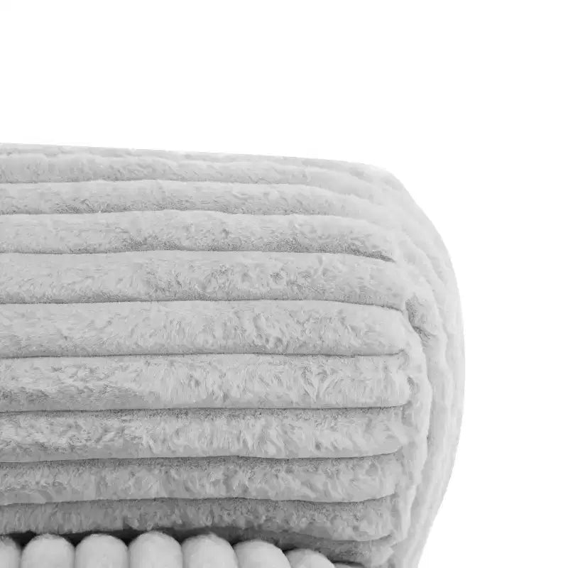 Christopher Knight Home Maegan – Pouf convertible moderne pliable en fausse fourrure avec oreiller