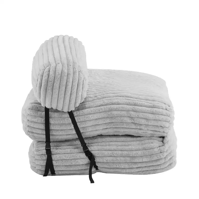 Christopher Knight Home Maegan – Pouf convertible moderne pliable en fausse fourrure avec oreiller