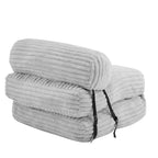 Christopher Knight Home Maegan – Pouf convertible moderne pliable en fausse fourrure avec oreiller