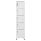 vidaXL Locker Cabinet Light Grey Steel Medium Locker Cabinet