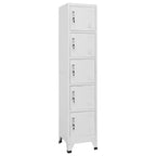 vidaXL Casier de rangement gris clair en acier Casier de rangement moyen