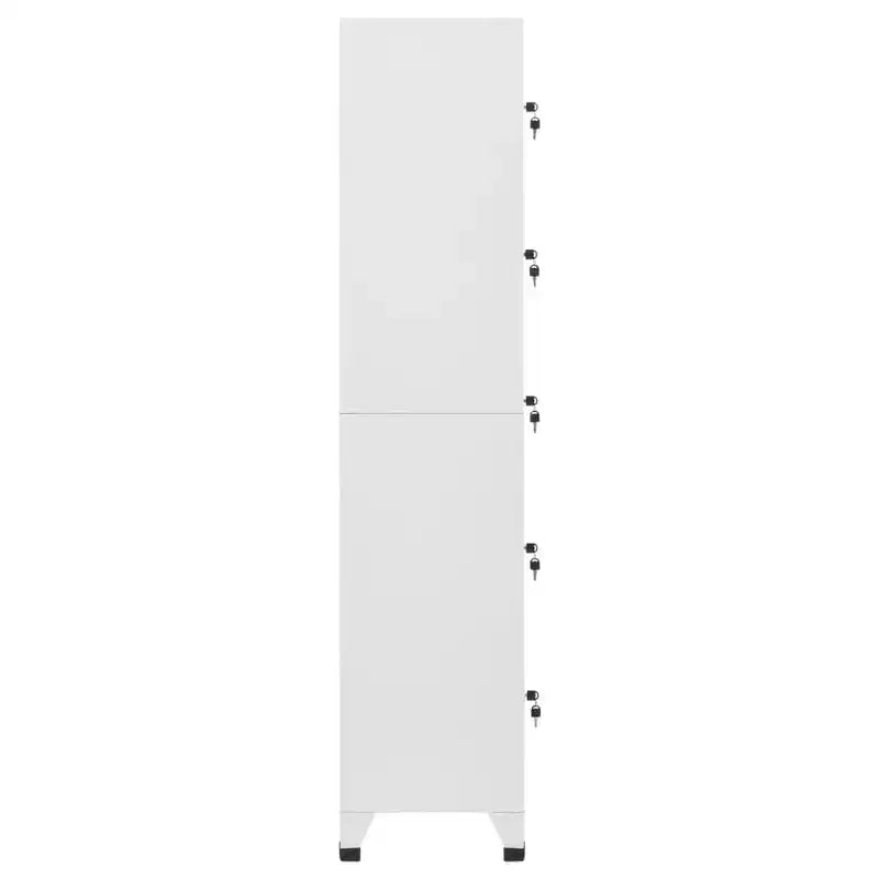 vidaXL Casier de rangement gris clair en acier Casier de rangement moyen