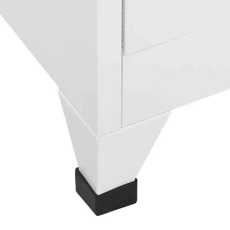vidaXL Casier de rangement gris clair en acier Casier de rangement moyen