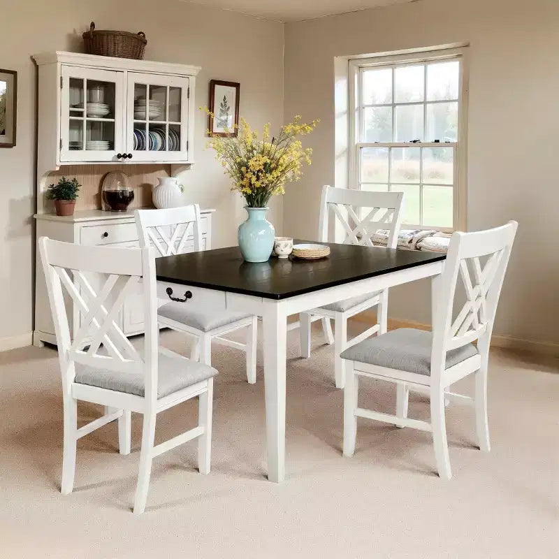 Table de salle à manger avec base en bois massif Subrtex