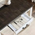 Table de salle à manger avec base en bois massif Subrtex